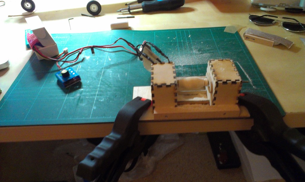 Mini lathe in action