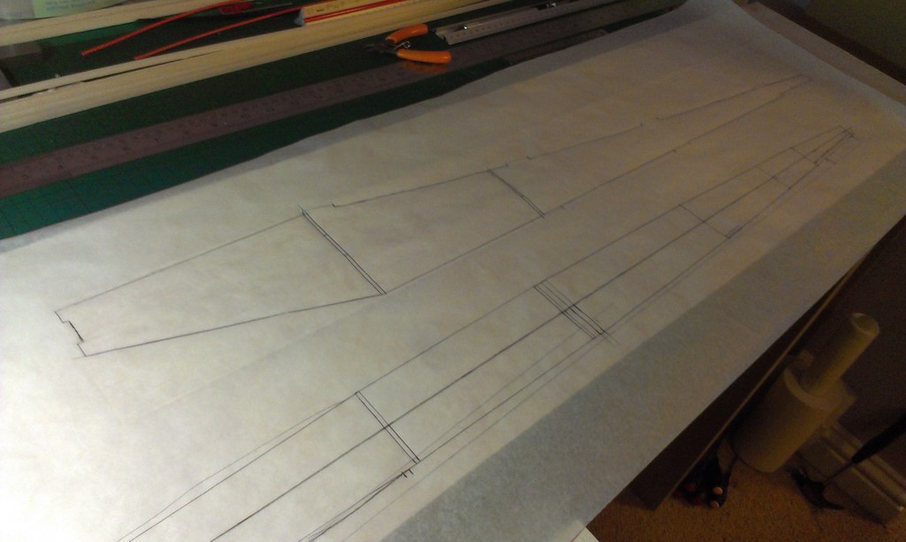 Tracing the fuselage parts