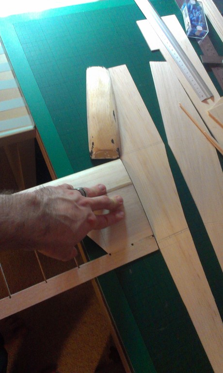 Taking measurements from the new wings