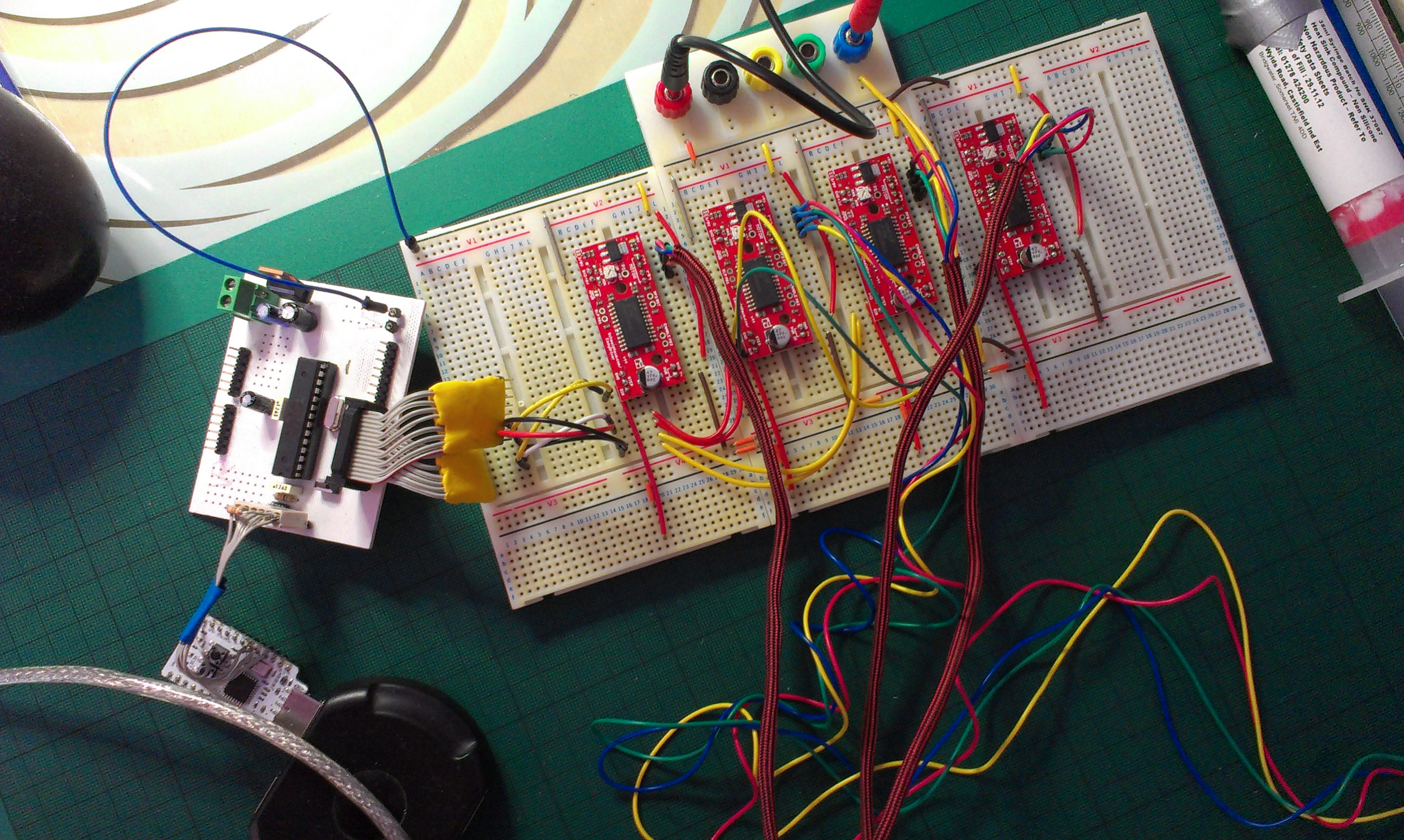 Breadboarded CNC controller