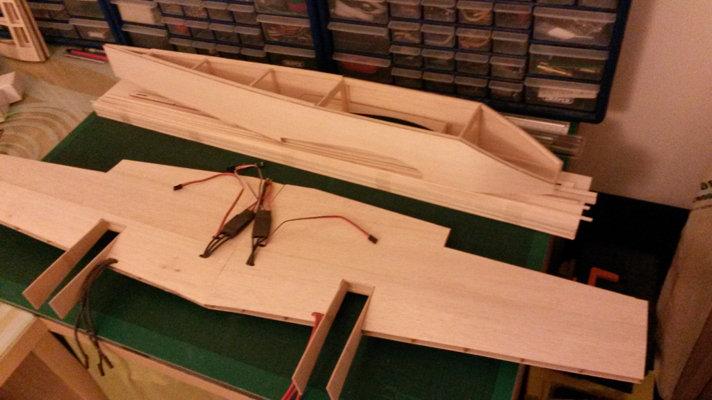 Unfinished wing and fuselage